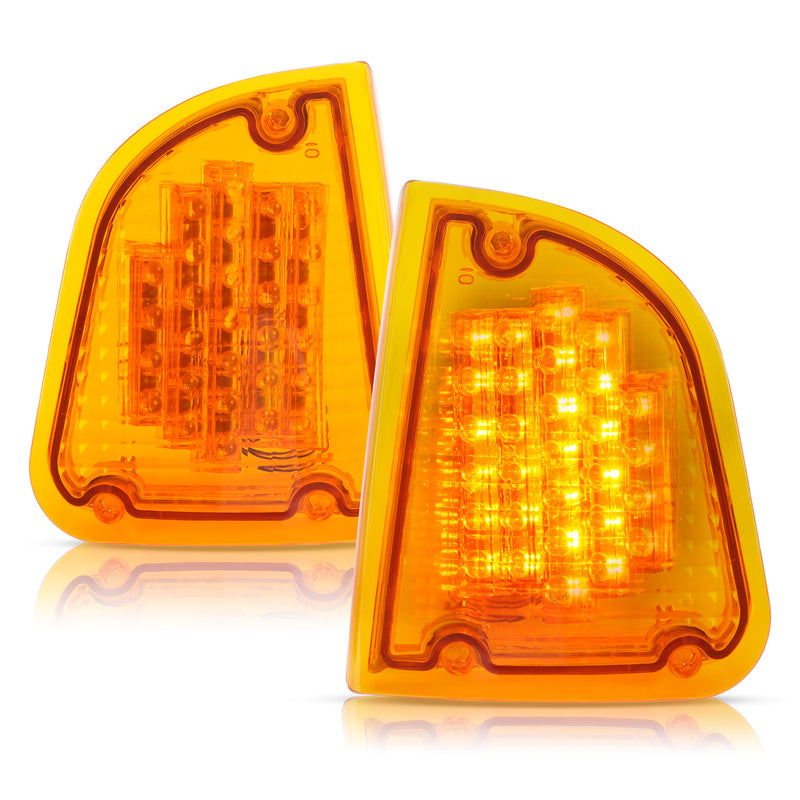 Amber Turn Signal Lights for KW for Kenworth K300 T300 T330 T600 1986-2008 Pair