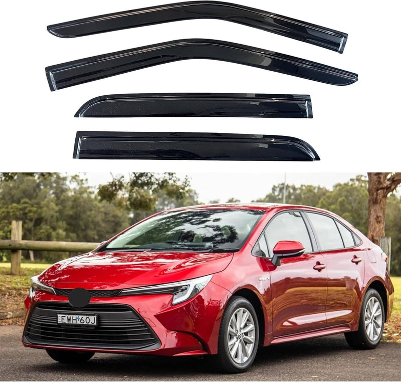 JDM Mugen Style Window Visors Rain Guards for Toyota Corolla Sedan 2020-2025