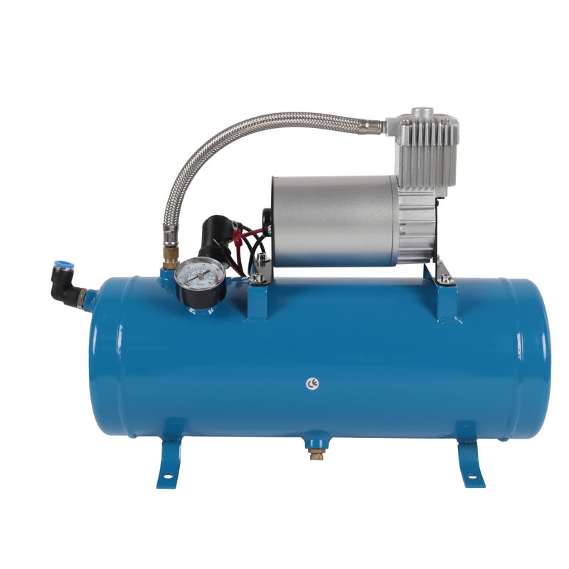 150PSI Air Compressor 6 Liter Tank DC 12V for Train Horns Motorhome Tires
