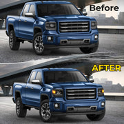 DURAFORCE Projector Headlights for GMC Sierra 1500 2500HD 3500HD 2014-2015 Pair