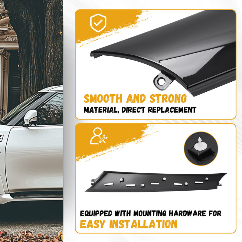 Left Windshield Pillar Trim Molding for Infiniti QX56 QX80, for Nissan Armada