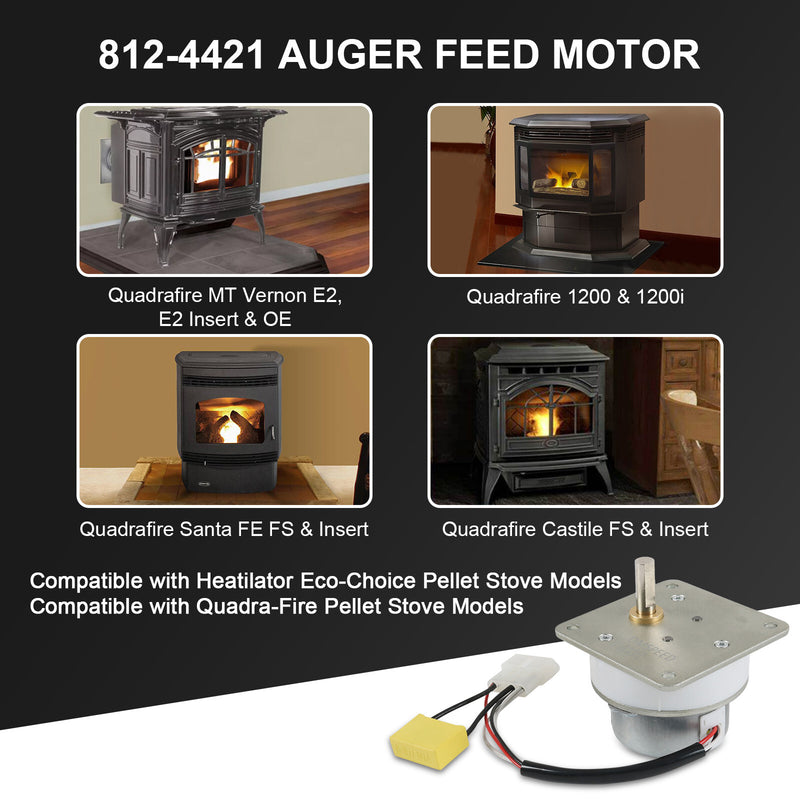 Auger Feed Motor for Quadrafire 1200 Castile Trekker 4421 Santa Fe Contour E2