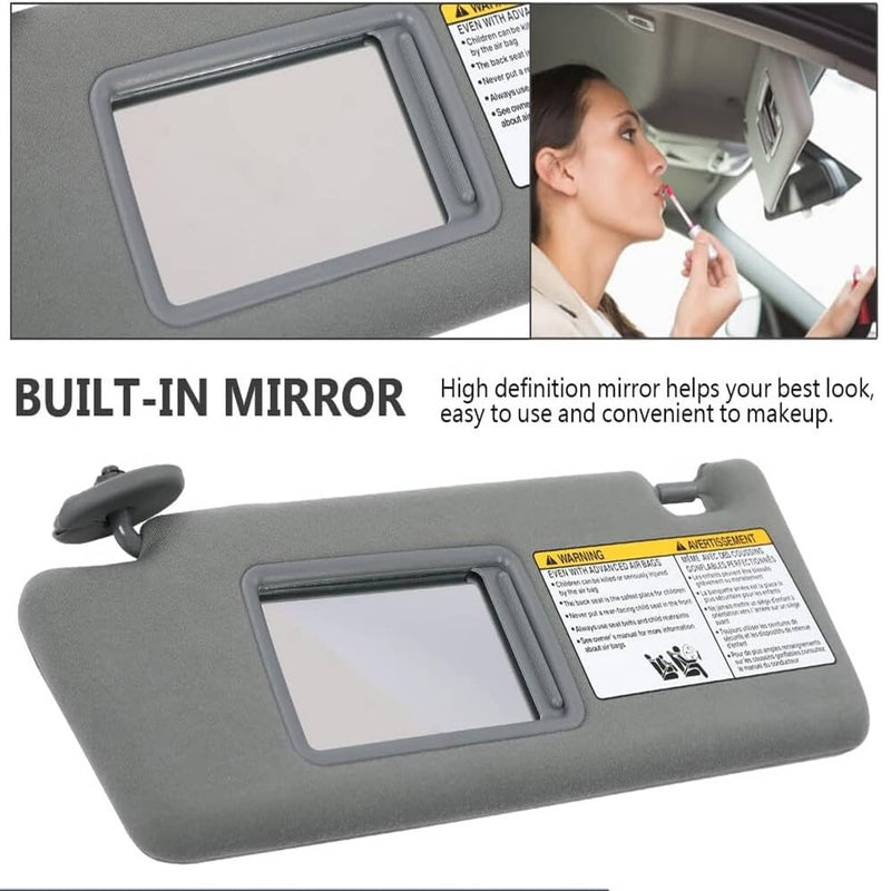 Sun Visor Set LH Driver RH Passenger Side for 2005-2015 Toyota Tacoma Pair