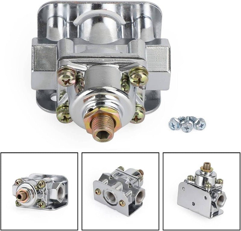 12-803 Fuel Pressure Regulator Carburetor Chrome for Holley 2 Port 4.5-9 PSI