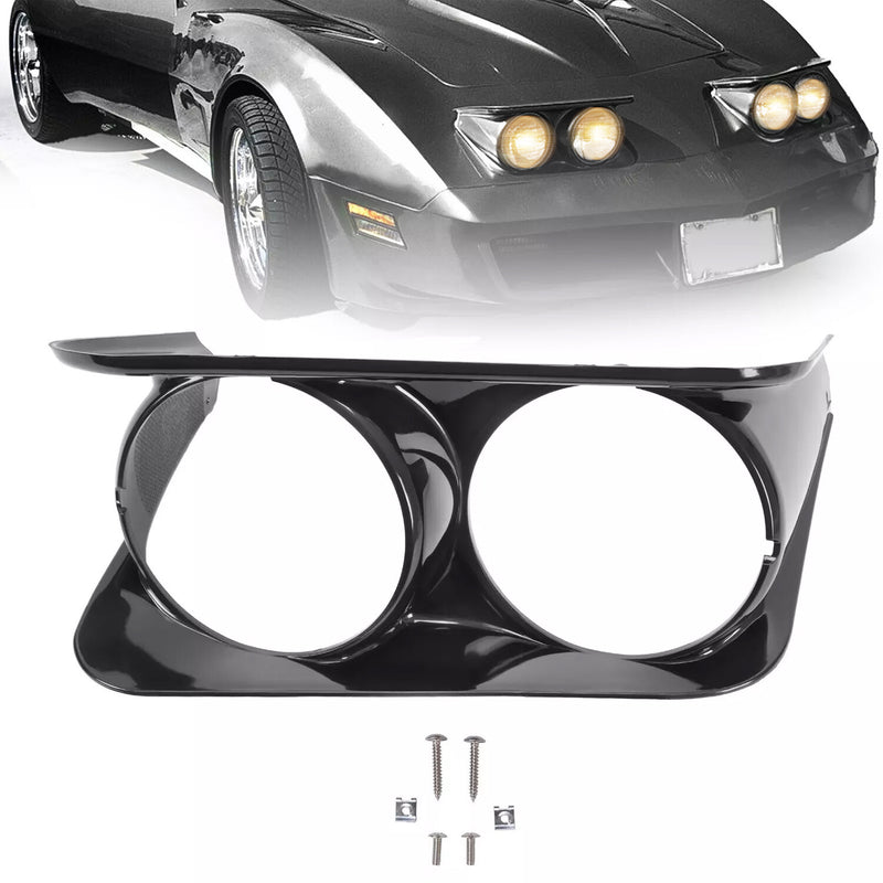 Black Headlight Bezel Trim Driver Side LH for Chevrolet C3 Corvette 1968-1982