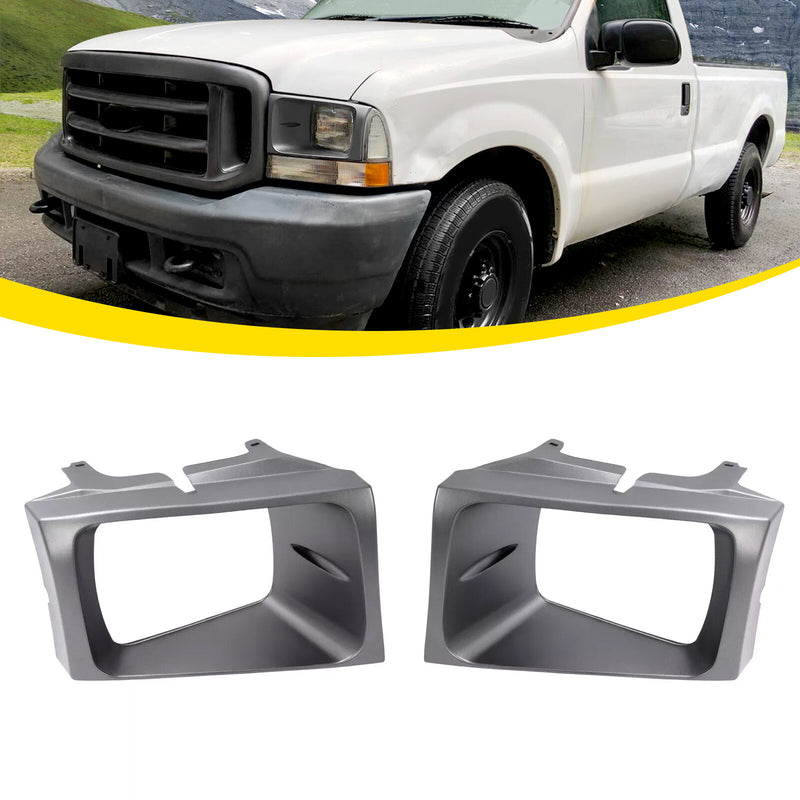 Headlight Door Set Bezel for Ford Super Duty F250 F350 F450 F550 1999-2004 2PCS