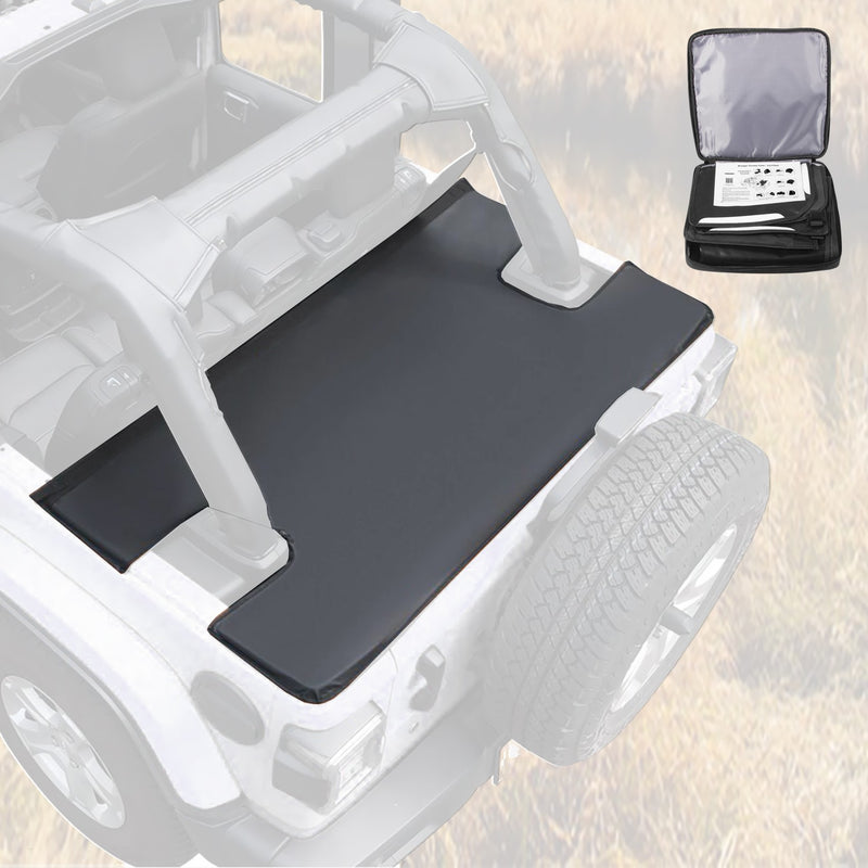 Soft Vinyl Tonneau Cover 4-Door Rear Trunk Sunshade for Jeep Wrangler JLU 2018+
