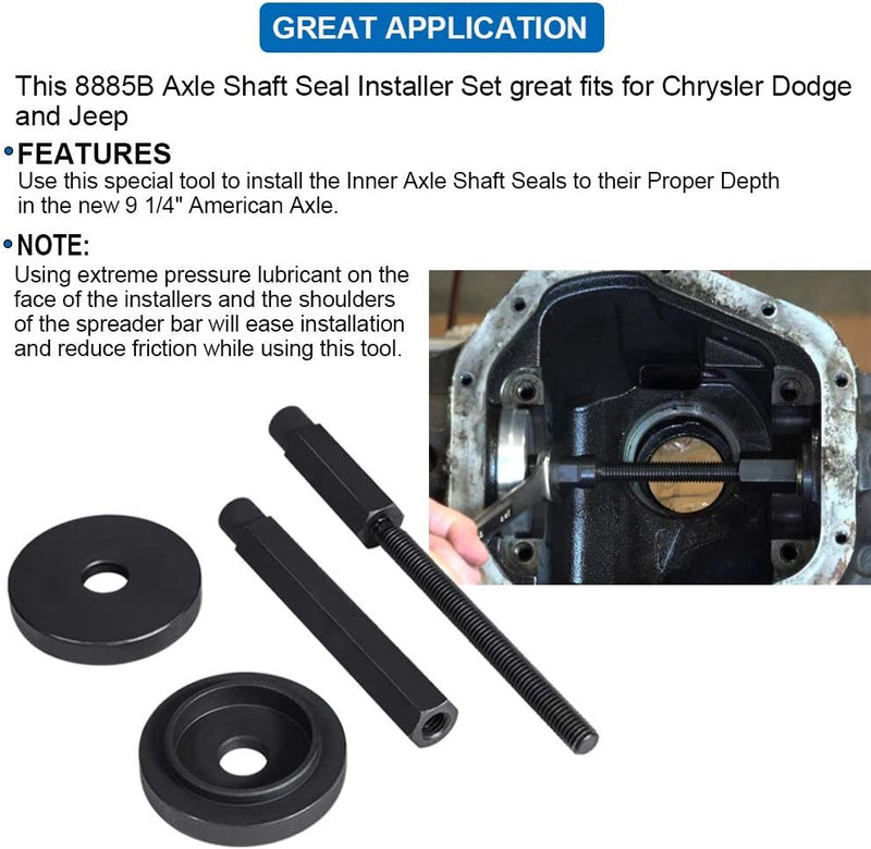 8885B Inner Axle Seal Installer Set for Chrysler/Dodge/Jeep Ram Truck 1500 2500