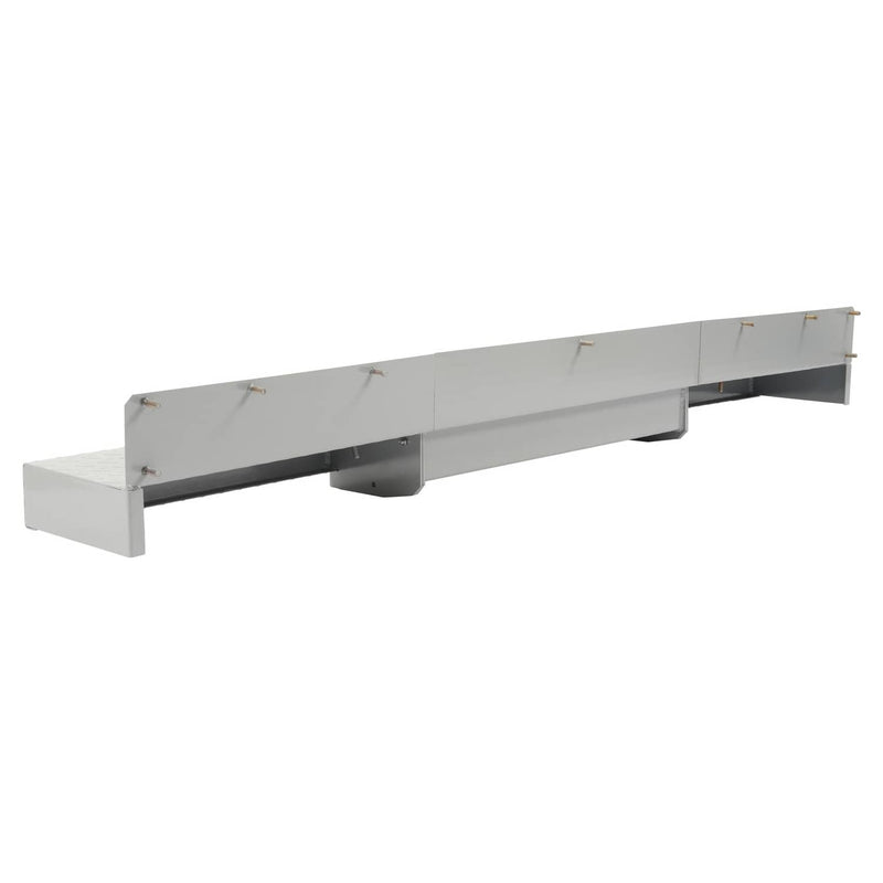 DURAFORCE Rear Step Bumper 83" Gray Universal Screw-On for Enclosed Utility Body