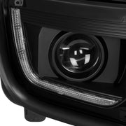 DURAFORCE LED Tube Projector Headlights Headlamp Black for Chevrolet Camaro 2010-2013 Pair