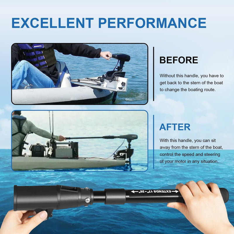 1854107 Trolling Motor Telescoping Extension Handle MKA-43 Extends 17" to 25