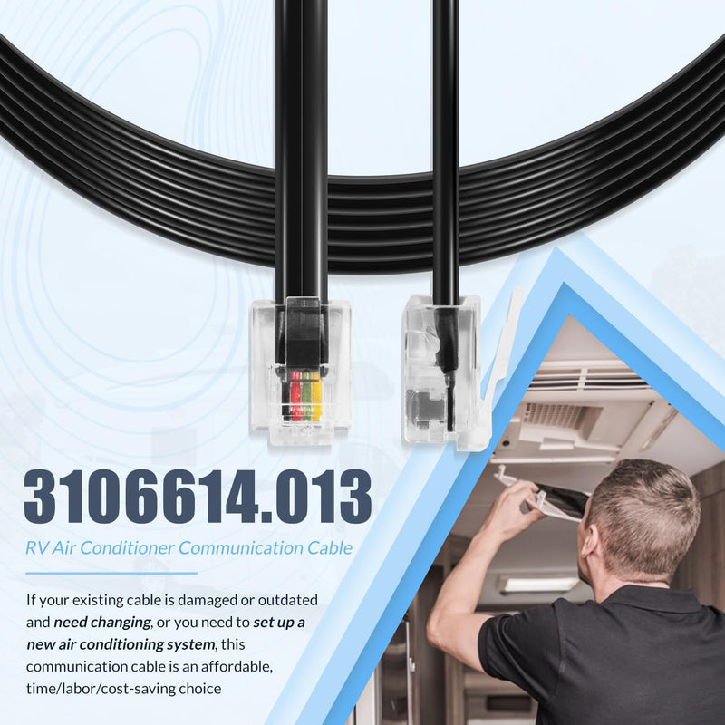 3106614.013 18' RV Communication Cable for Dometic Air Conditioner With Connecto