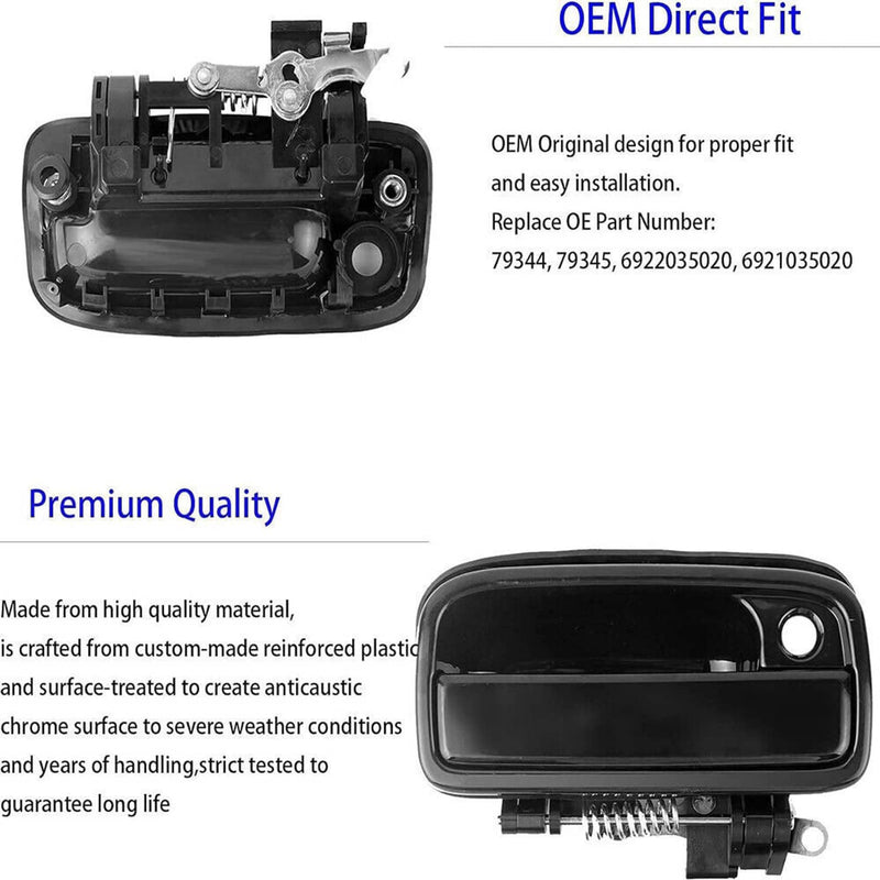 6921035020 Front Outside Outer Door Handles for Toyota Tacoma 1995-2004 1 Pair