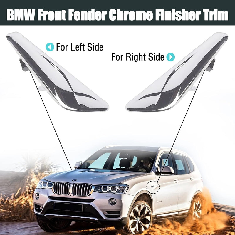 Left Right Side Fender Chrome Emblem Moulding for BMW X3 F25 X4 F26 2015-2017