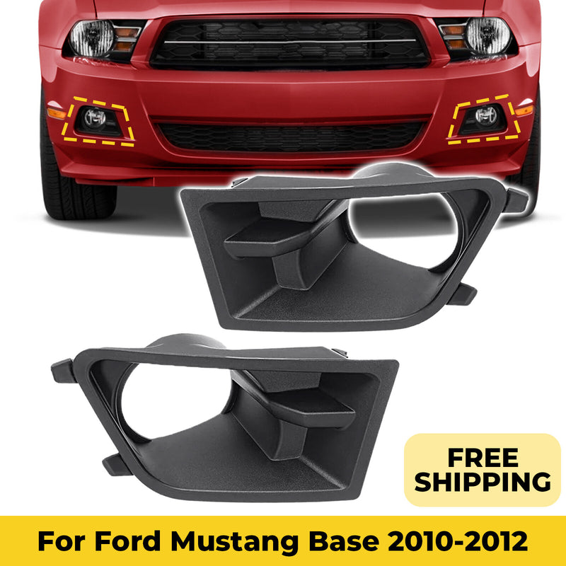 Driver Passenger Side Fog Light Lamp Bezel Cover for Ford Mustang Base 2010-2012