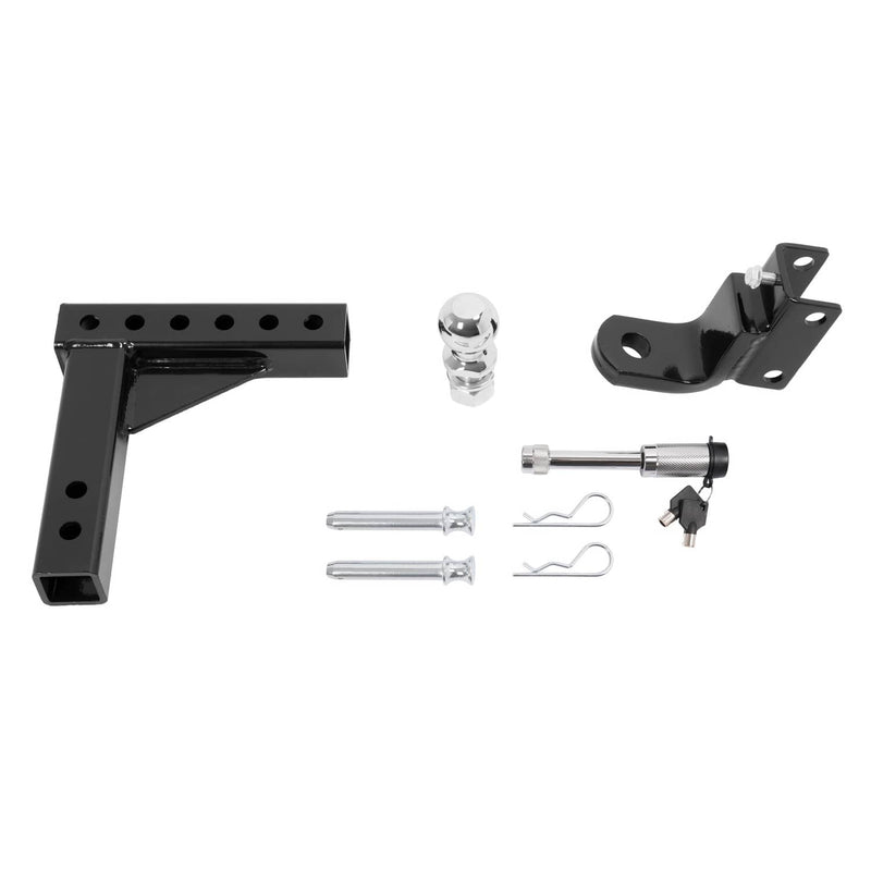 DURAFORCE 2" Receiver Trailer Hitch Ball Mount 9-1/2" Drop Tow Adjustable 7500lb