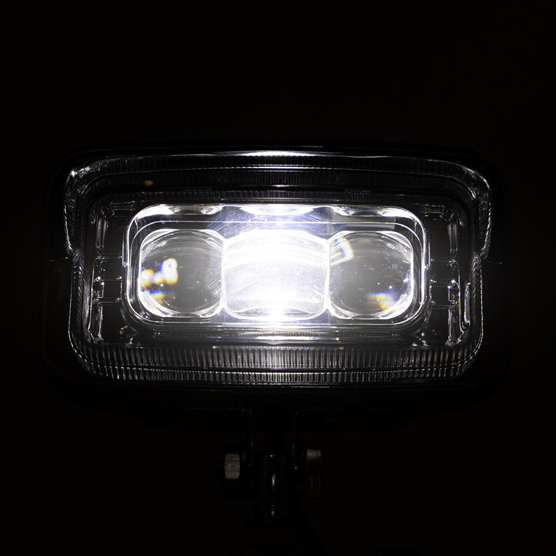 Universal 10mm Front Motorcycle Square Headlight for Harley Honda Suzuki Chopper