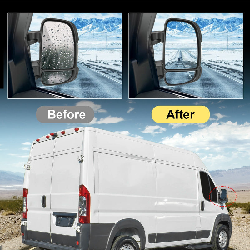 Passenger RH Side Manual Door Mirror for RAM PROMASTER 1500 2500 3500 2014-2023