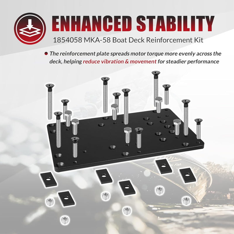 1854058 MKA-58 Boat Deck Reinforcement Kit for Minn Kota Quest Series Black