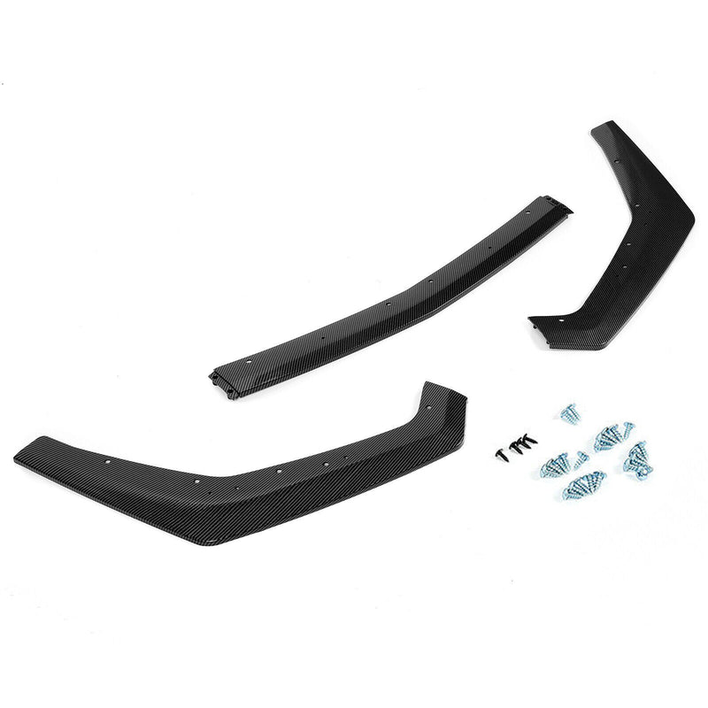 Carbon Fiber Color GT Style Front Splitter Spoiler Lip for Ford Mustang 2018-23