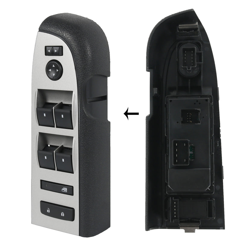Master Power Window Switch with Black Bezel for Chevrolet Silverado 1500 2007-20