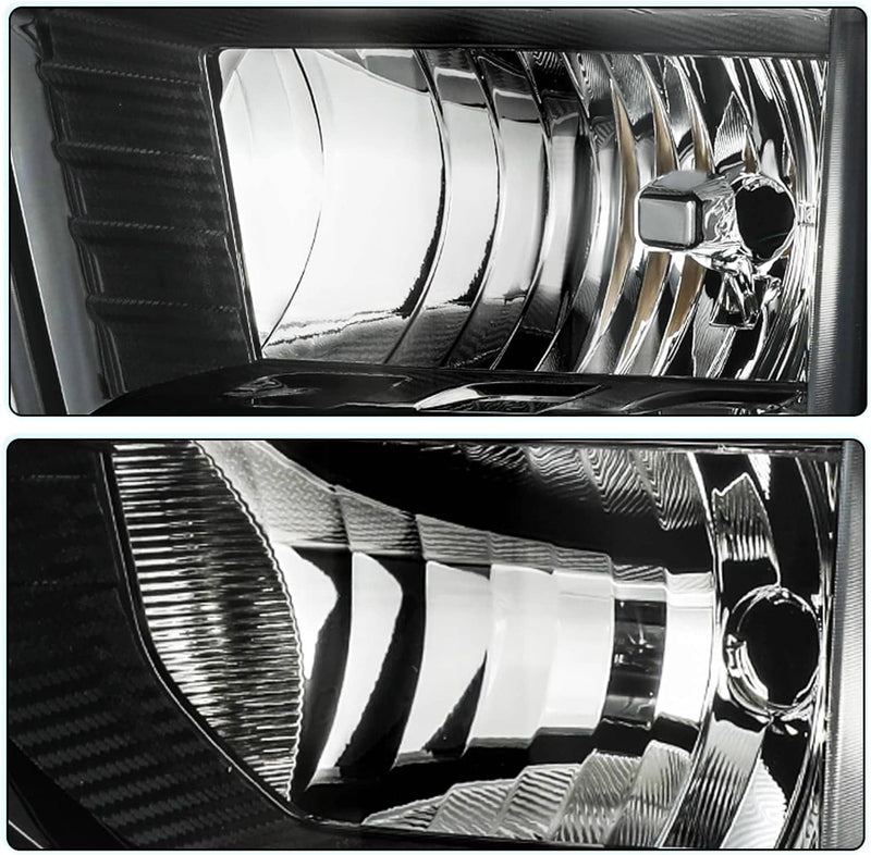 Pair Halogen Headlights with Bulb for 2024-2025 Chevy Silverado 2500HD 3500HD