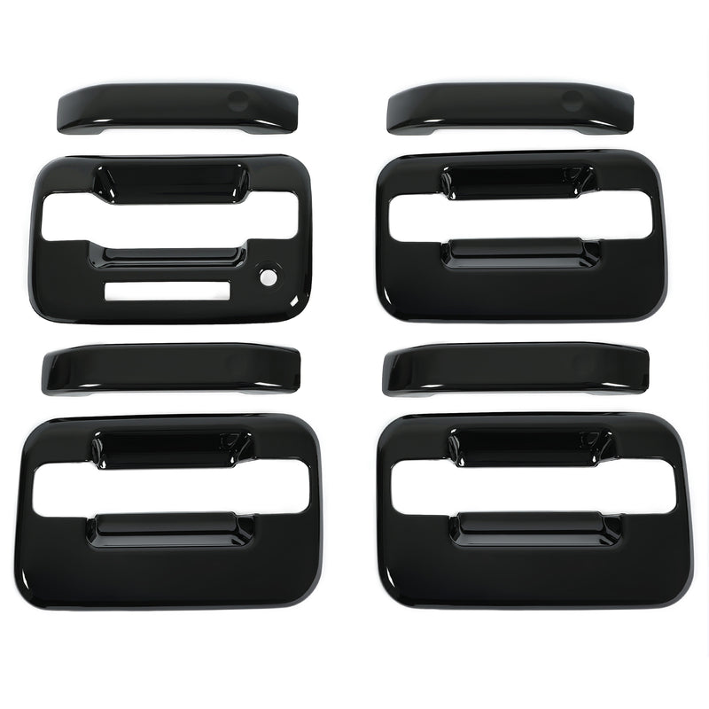 Black Painted Door Handle Covers with Keypad for Ford F150 Crew Cab 2004-2014