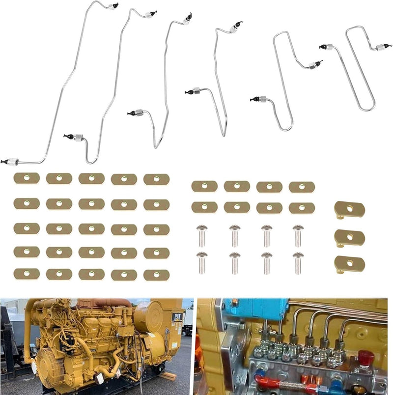 Fuel Injection Lines Kit for CAT Caterpillar 3406 3406B 3406C 980G 980F D8R 826C