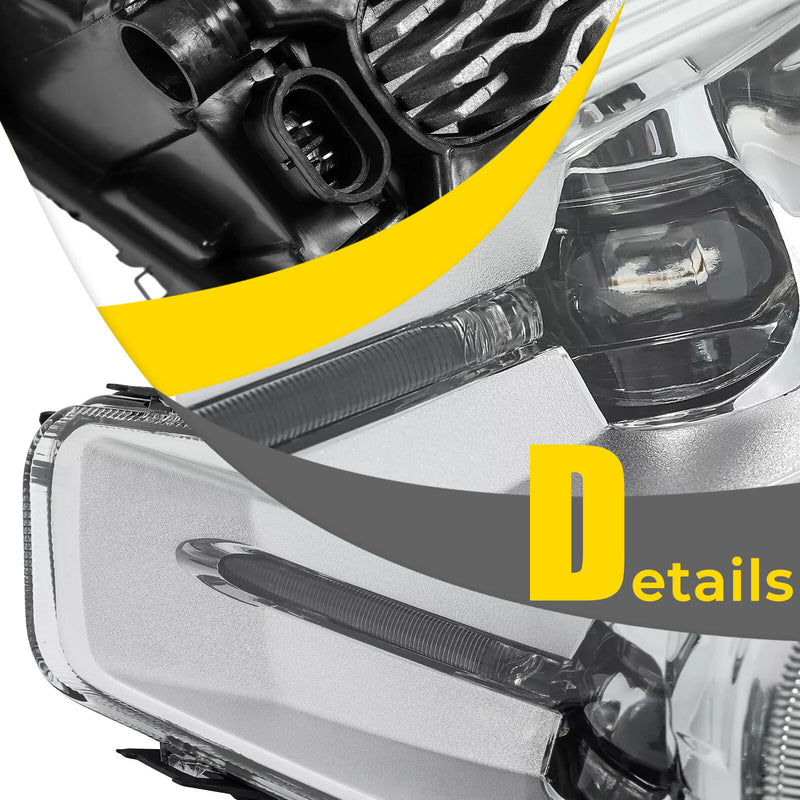 LED Front Driver Left Fog Light Lamp Clear Lens for Ford Fusion 2019-2021