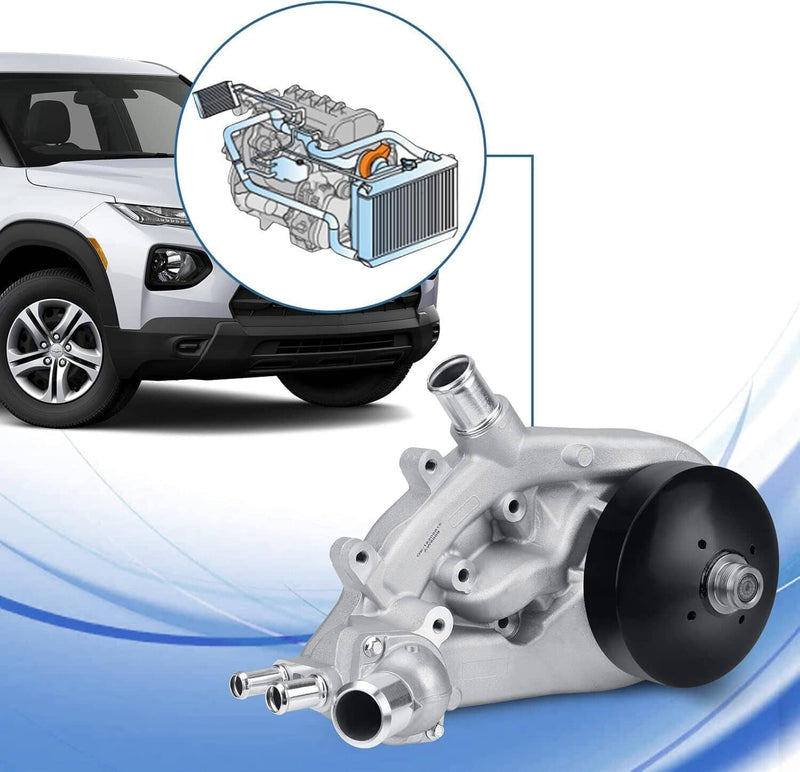 Water Pump w/ Thermostat for Chevrolet GMC Vortec 4.8L 5.3L 6.0L 6.2L 07-16