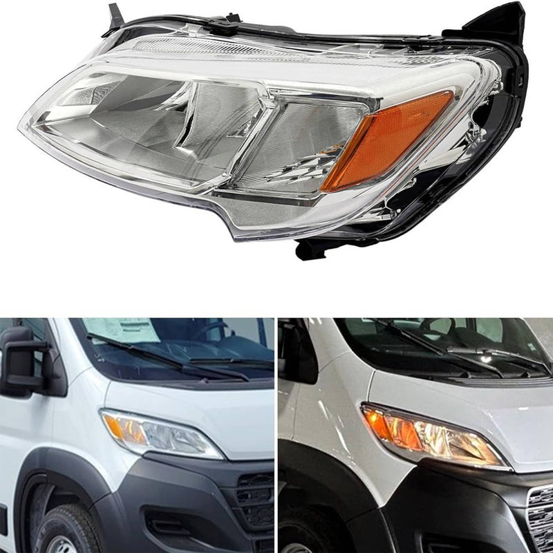 Left Driver Side Halogen Headlight for 2023-2026 Dodge Ram Promaster 1500 2500
