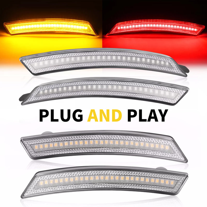 Side Marker Fender Lights Front Rear for Mini Cooper 2007-2015 R55 R56 R57 Set