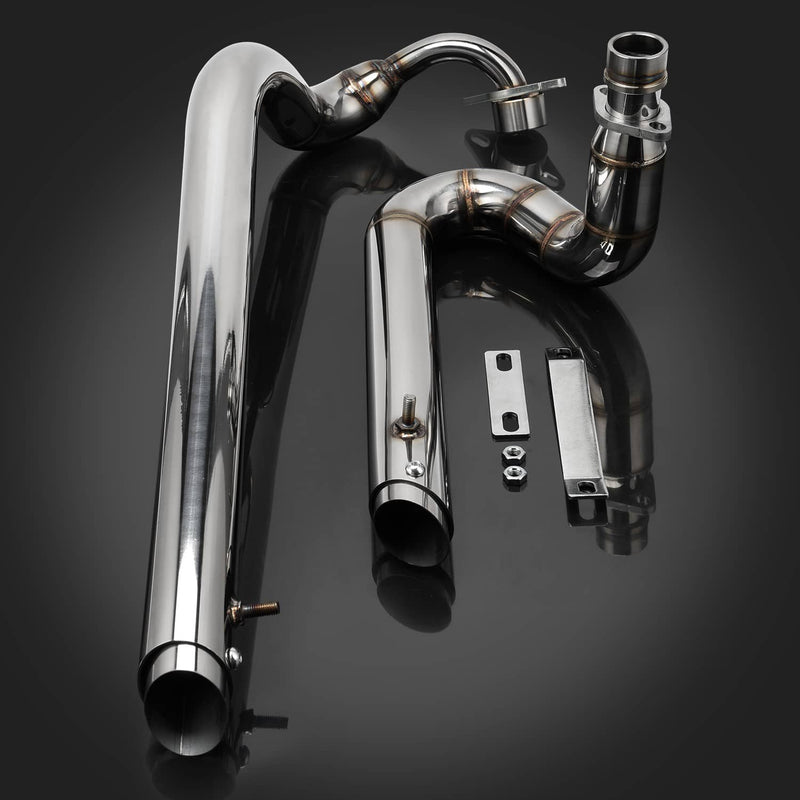 Chrome Exhaust Pipe System for Yamaha V Star 650 XVS650 Dragstar XVS400
