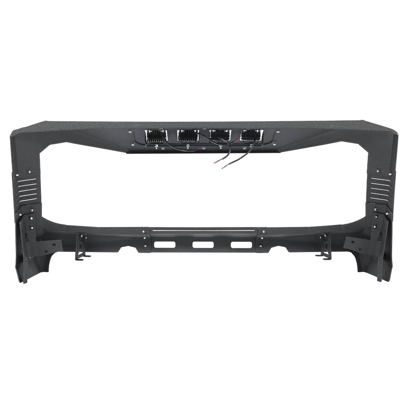 DURAFORCE Steel Armor Windshield Frame Cover Visor Cowl w/LED for Jeep Wrangler JK 2007-18