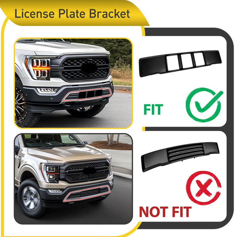 ML3Z-17A385-BB Front License Plate Bracket Frame Holder for Ford F150 2021-2023