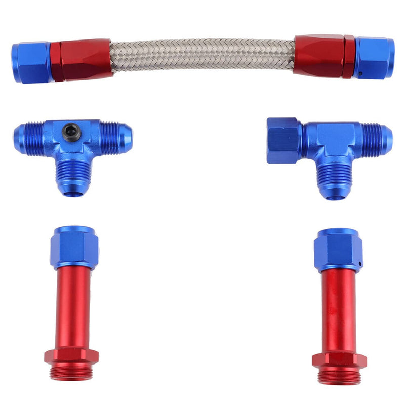 Braided Dual Feed Carb Fuel Line Fitting 8AN for Holley 4150 Carburetor AN8