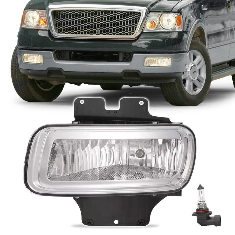 Left Clear Lens Fog Light for Ford F150 LH 2004-2006 To 8-8-05 Bracket Bulb