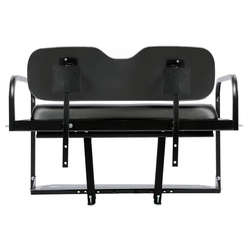 Golf Cart Flip Folding Rear Back Seat Kit Black for EZGO Marathon