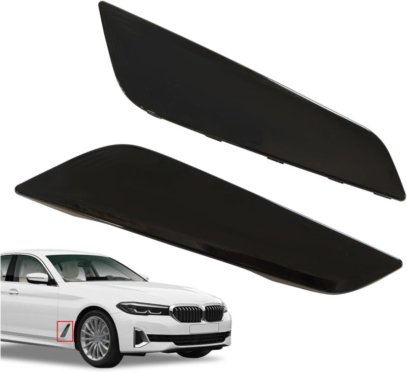 Black Left Right Fender Panel Air Vent Cover for BMW G30 5 Series 2017-2023