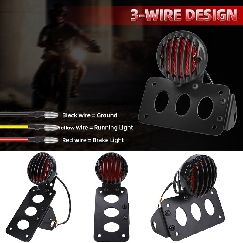 LED Tail Brake Run Light Bracket Motorcycle for Harley Sportster Chopper Bobber