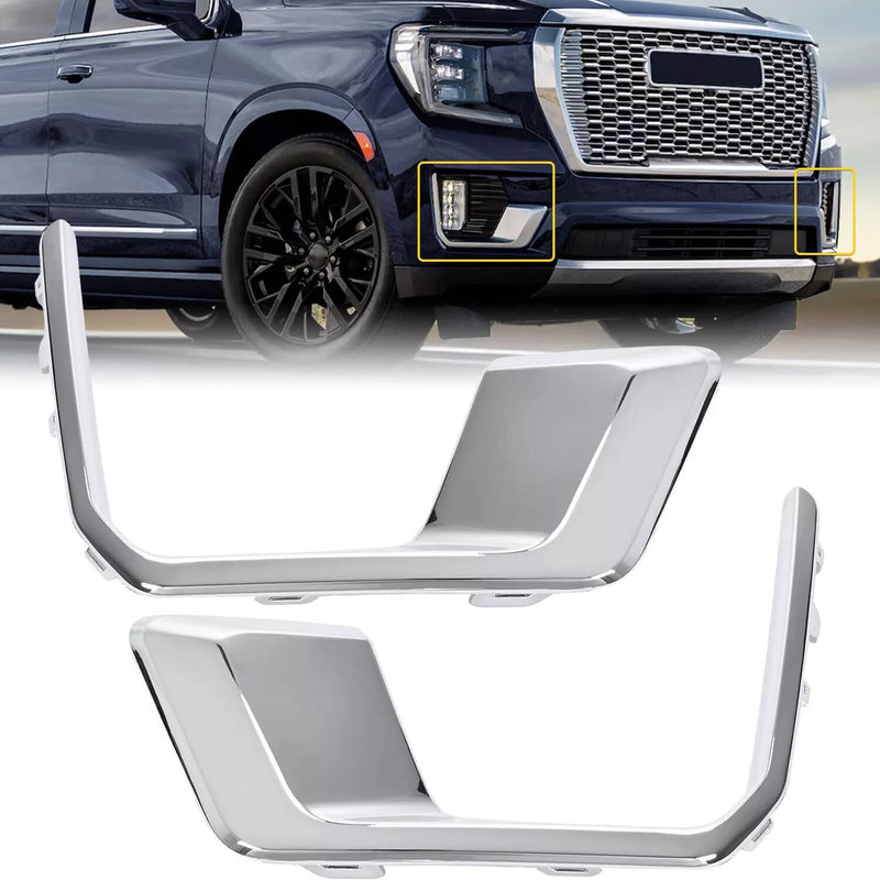 DURAFORCE Fog Light Molding Trim Bezel for GMC Yukon/XL 2021-2024 Driver Passenger Side