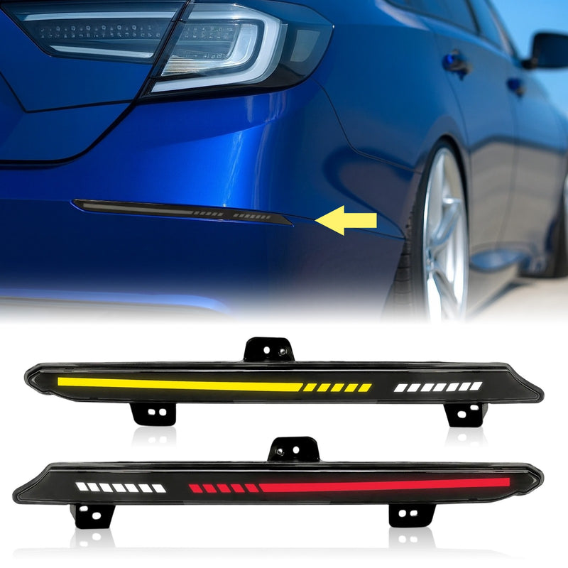 LED Reflector Tail Light Rear Bumper Lamp Smoke for Honda Accord 2018 2019-2022