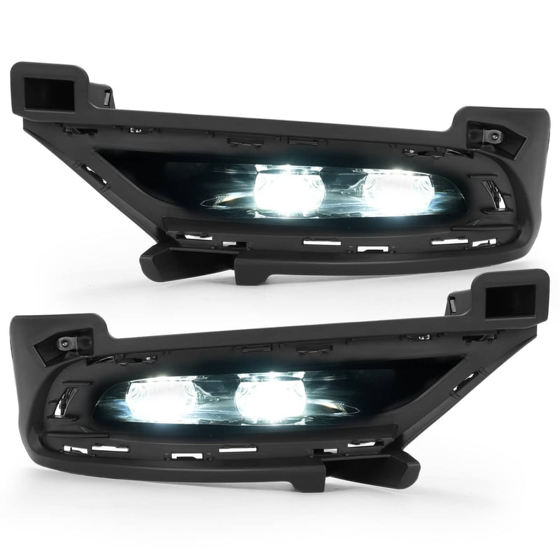 DURAFORCE LED Bumper Fog Lights Bezel Left Right Side for Chrysler 300 2015-2024