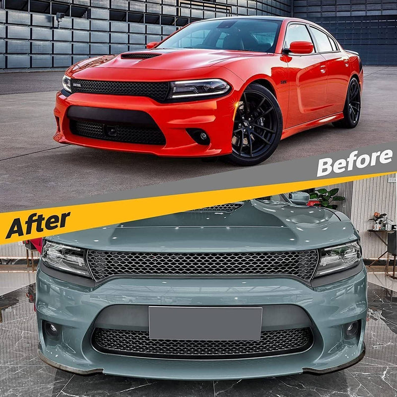 Front Bumper Lip Splitter Trim Cover for Dodge Charger SRT Scat 2015-2021 Black