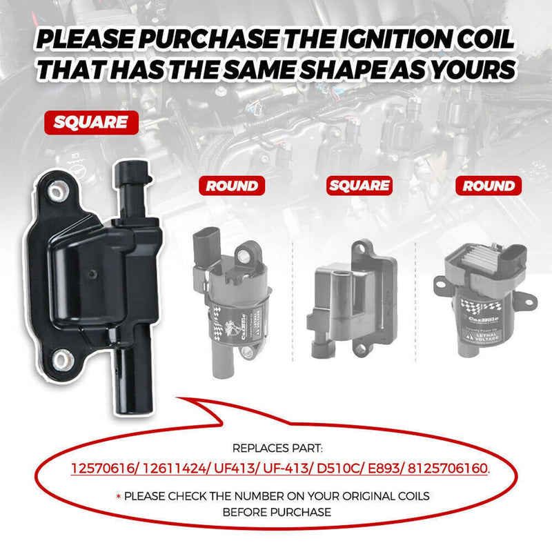 UF413 Ignition Coils 41-962 Spark Plugs with Wires for Chevy 8 Pack