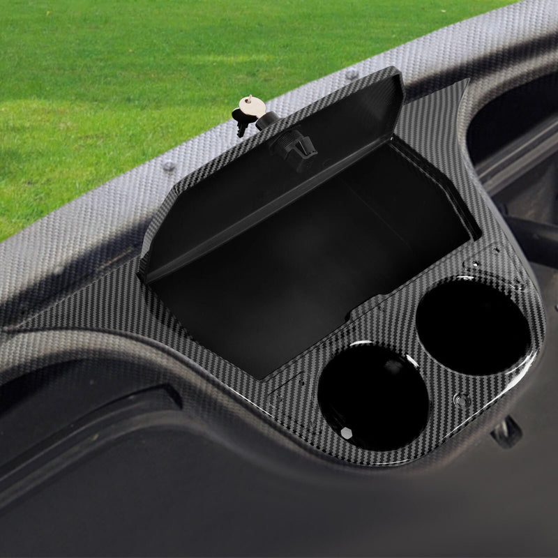 Carbon Fiber Style Dash Compartment for Yamaha Drive Golf Carts Plastic