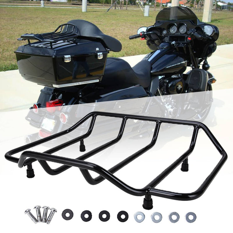 Black Luggage Top Rack for Harley Touring Road Glide Road King 1984-20