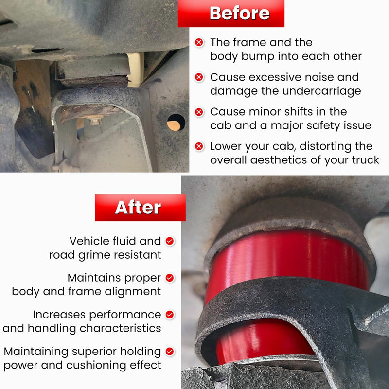 7-141 Silicone Body Cab Mount Bushing for Chevy Silverado Sierra 1999-2014