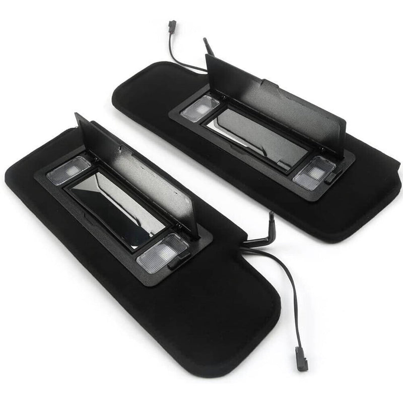 2Pcs Sun Visors with Vanity Mirror LED Light for Chevy Corvette C4 1984-1996 5.7