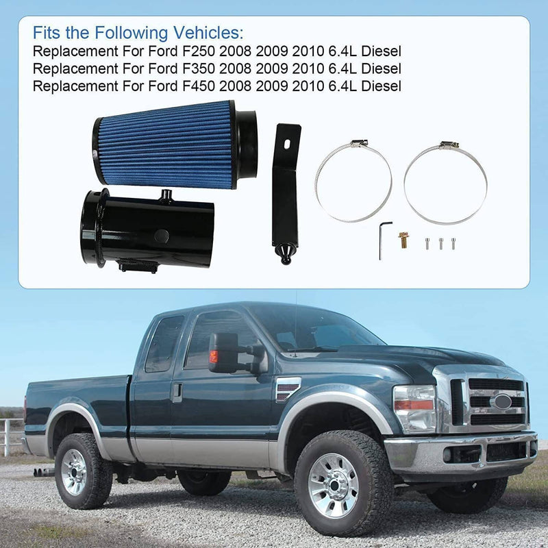 Cold Air Intake System for Ford F250 F350 F450 Super Duty XL XLT 6.4L 2008-10